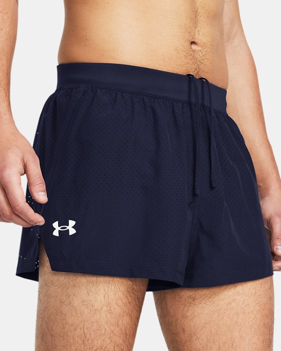 Men's UA Launch Split Perf Shorts in Blue image number 4